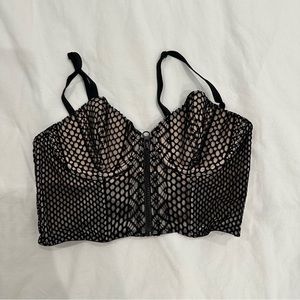 VS black corset bra